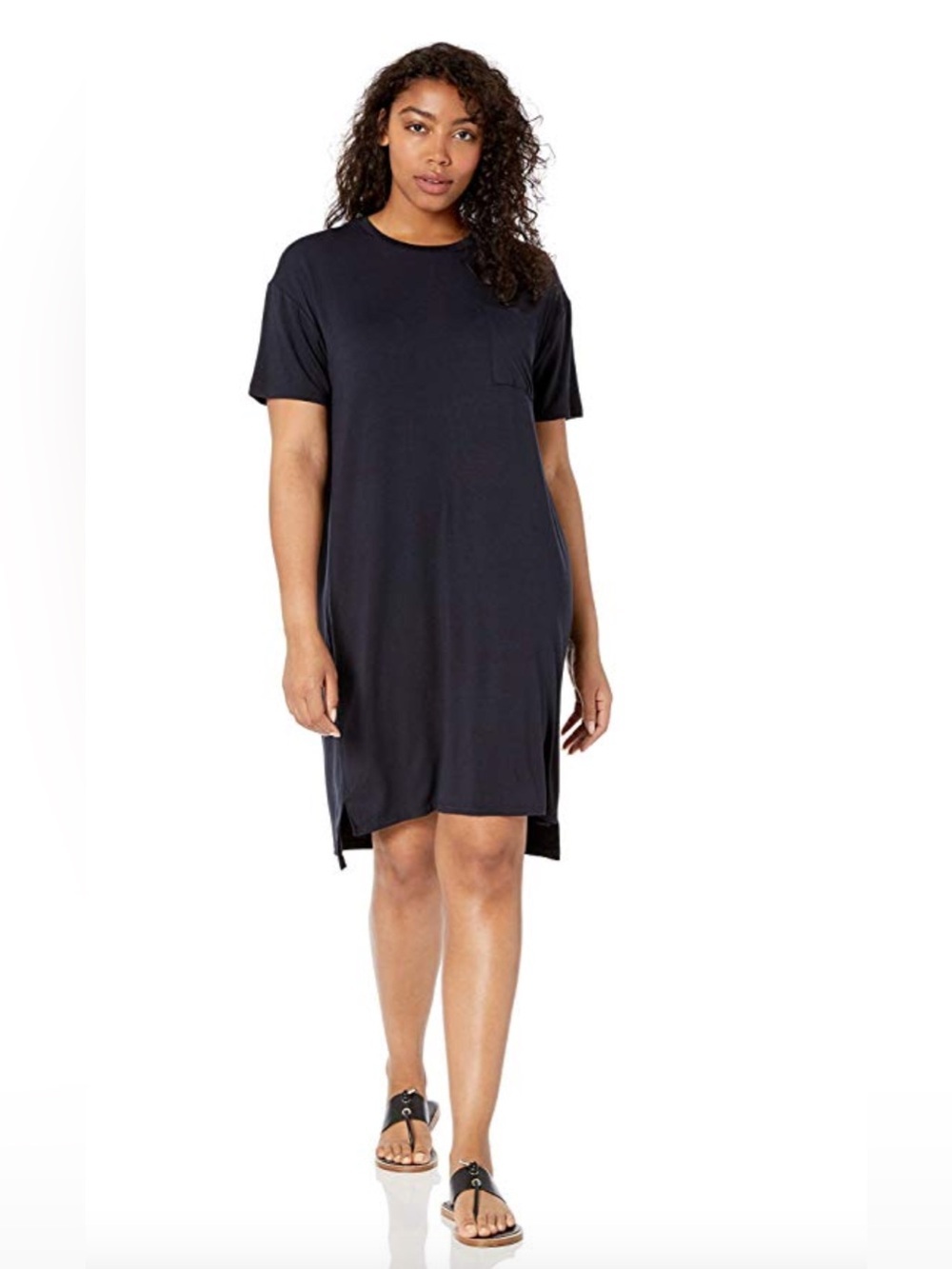 Anthropologie Daily Ritual Jersey Short Sleeve Pocket T Dress- Size Small